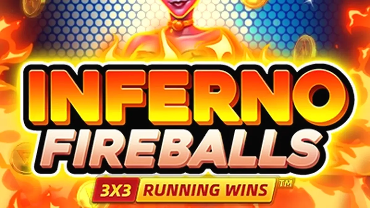 Interface do slot Inferno Fireballs com elementos visuais de fogo